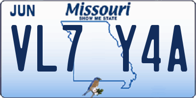 MO license plate VL7Y4A