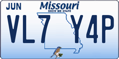 MO license plate VL7Y4P