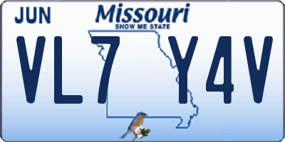 MO license plate VL7Y4V