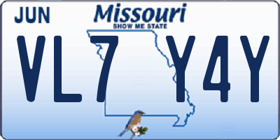 MO license plate VL7Y4Y