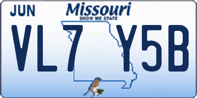 MO license plate VL7Y5B