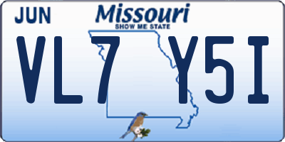 MO license plate VL7Y5I