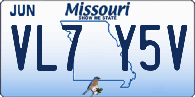MO license plate VL7Y5V