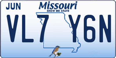 MO license plate VL7Y6N