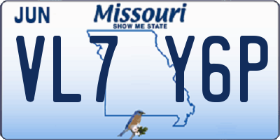MO license plate VL7Y6P