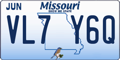 MO license plate VL7Y6Q