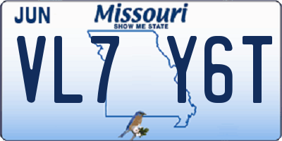 MO license plate VL7Y6T