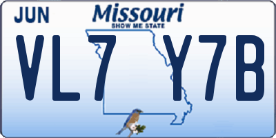 MO license plate VL7Y7B