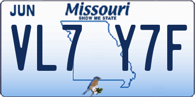 MO license plate VL7Y7F