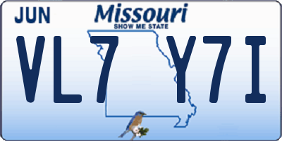 MO license plate VL7Y7I