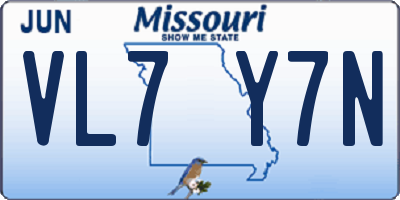 MO license plate VL7Y7N