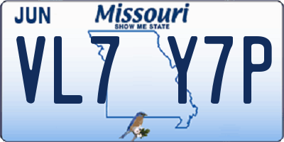 MO license plate VL7Y7P