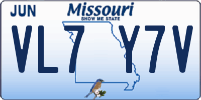 MO license plate VL7Y7V
