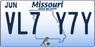 MO license plate VL7Y7Y