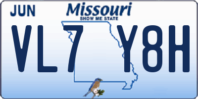 MO license plate VL7Y8H
