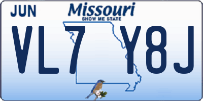 MO license plate VL7Y8J