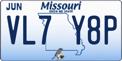 MO license plate VL7Y8P