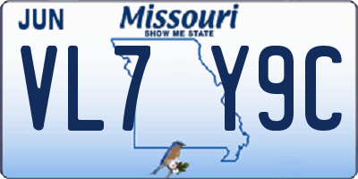 MO license plate VL7Y9C