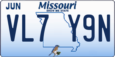 MO license plate VL7Y9N