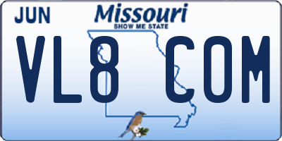 MO license plate VL8C0M