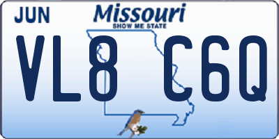 MO license plate VL8C6Q