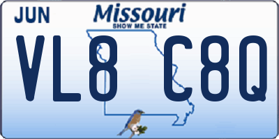 MO license plate VL8C8Q