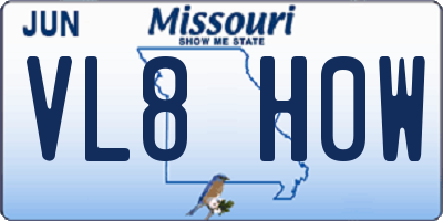 MO license plate VL8H0W
