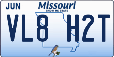 MO license plate VL8H2T