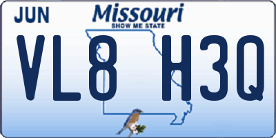 MO license plate VL8H3Q