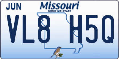 MO license plate VL8H5Q