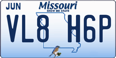 MO license plate VL8H6P