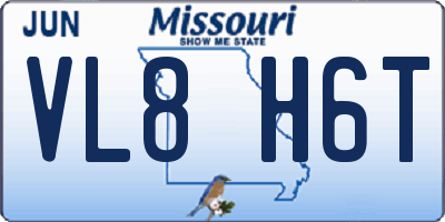 MO license plate VL8H6T