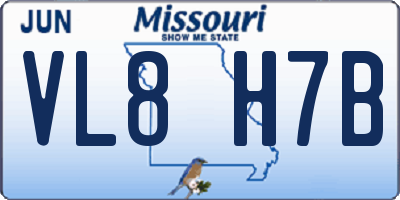 MO license plate VL8H7B