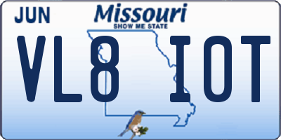 MO license plate VL8I0T