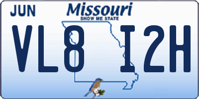 MO license plate VL8I2H