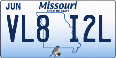 MO license plate VL8I2L