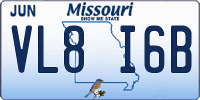 MO license plate VL8I6B