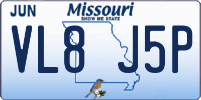 MO license plate VL8J5P