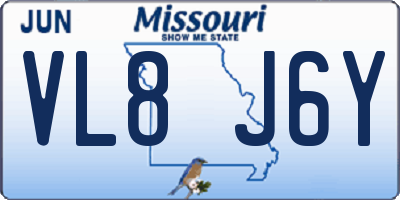 MO license plate VL8J6Y