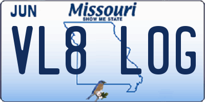MO license plate VL8L0G