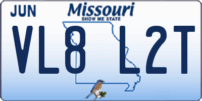 MO license plate VL8L2T