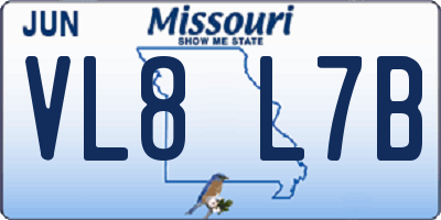 MO license plate VL8L7B