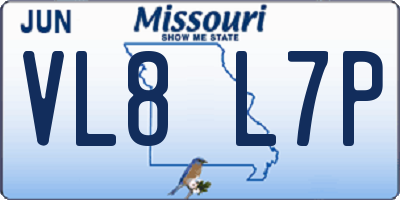 MO license plate VL8L7P