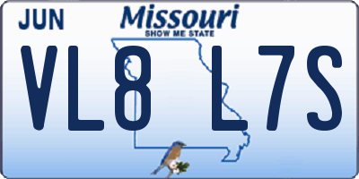 MO license plate VL8L7S