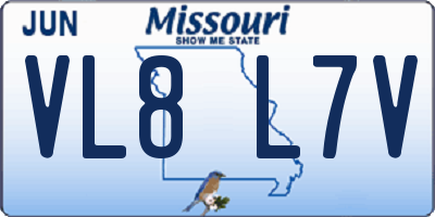 MO license plate VL8L7V
