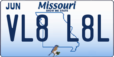 MO license plate VL8L8L