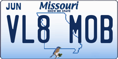 MO license plate VL8M0B
