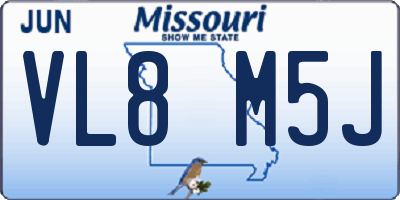 MO license plate VL8M5J
