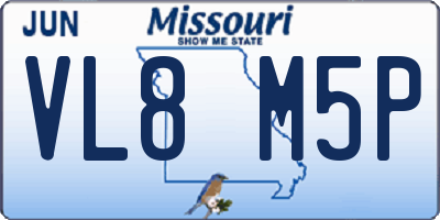 MO license plate VL8M5P