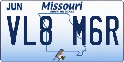 MO license plate VL8M6R